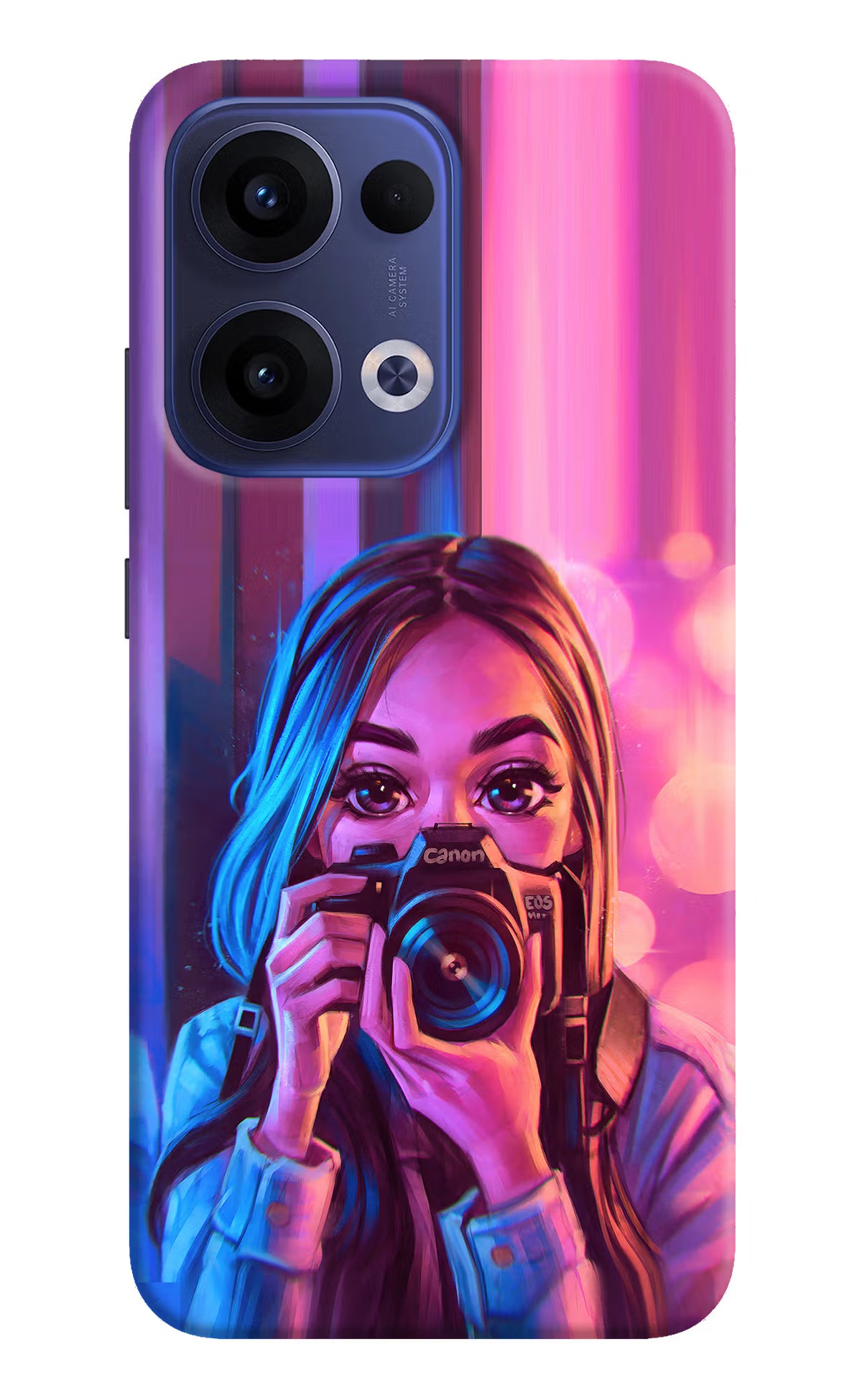 Girl Photographer Oppo Reno13 5G Hard Case Back Cover by Casekaro