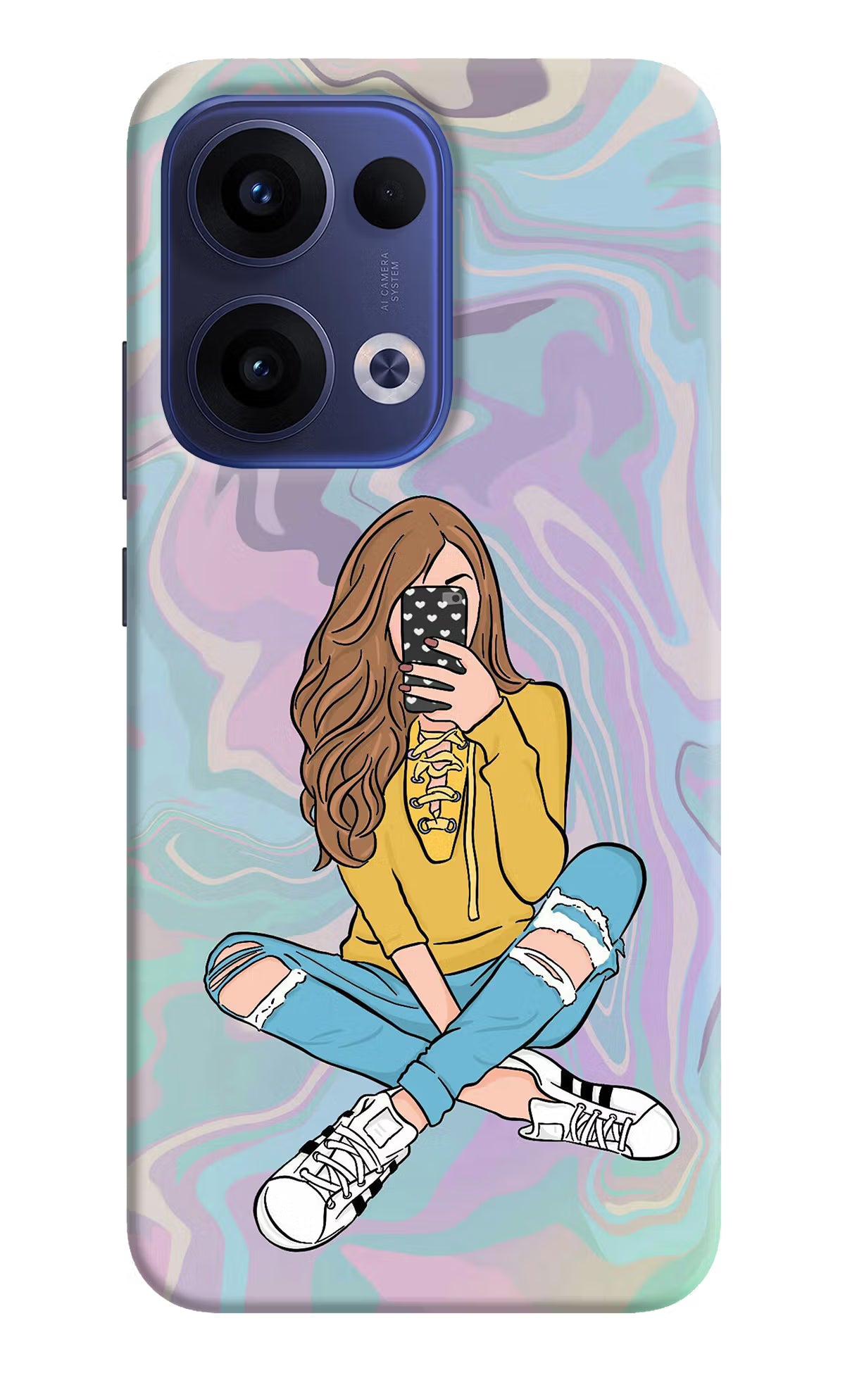 Selfie Girl Oppo Reno13 5G Hard Case Back Cover by Casekaro
