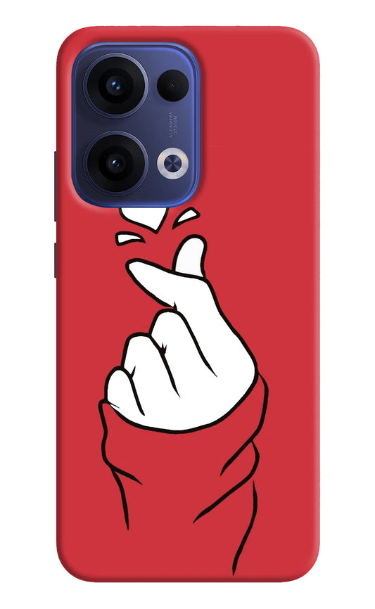 Korean Love Sign Oppo Reno13 5G Hard Case Back Cover by Casekaro