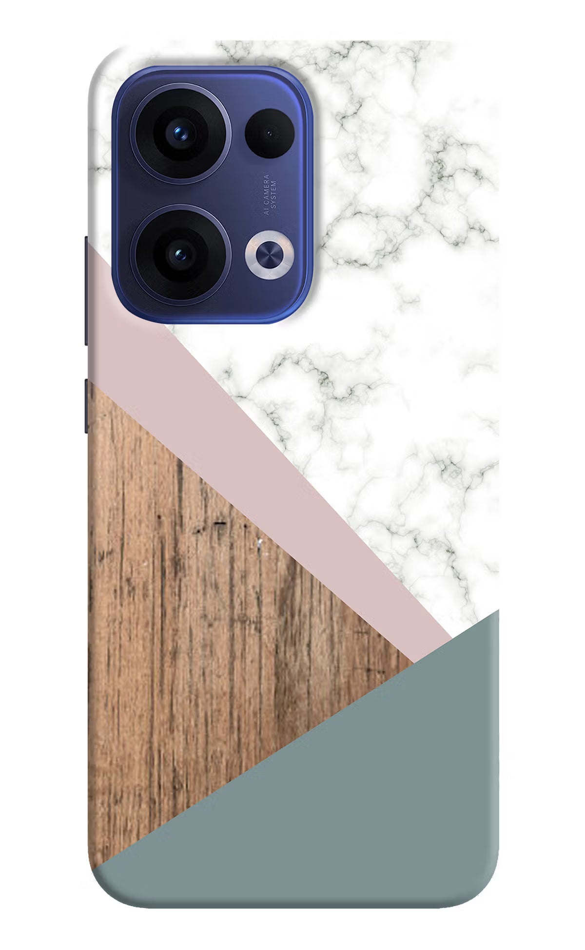 Marble wood Abstract Oppo Reno13 5G Hard Case Back Cover by Casekaro