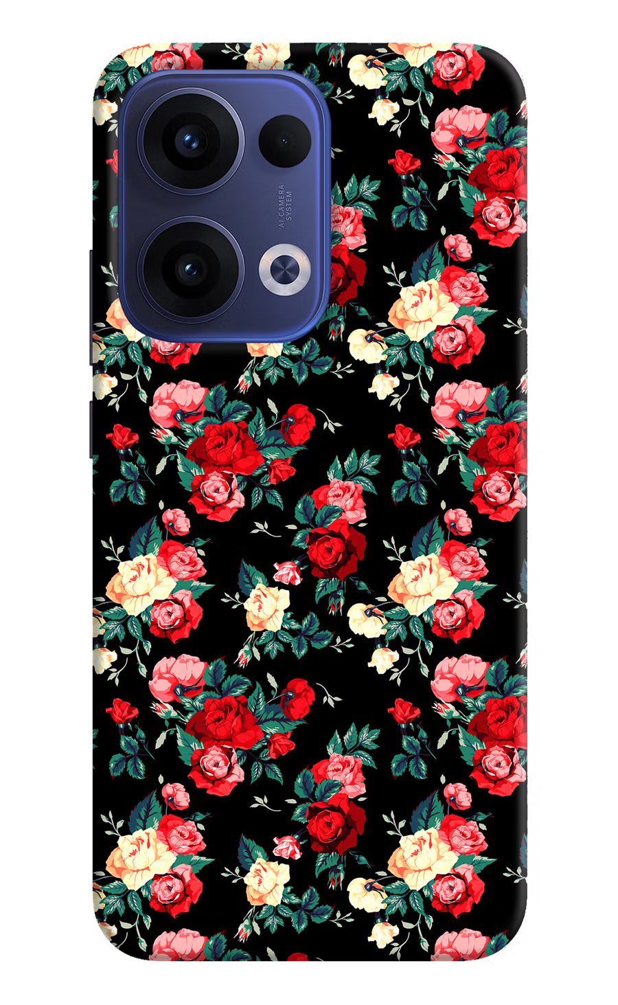 Rose Pattern Oppo Reno13 5G Back Cover, Hard case