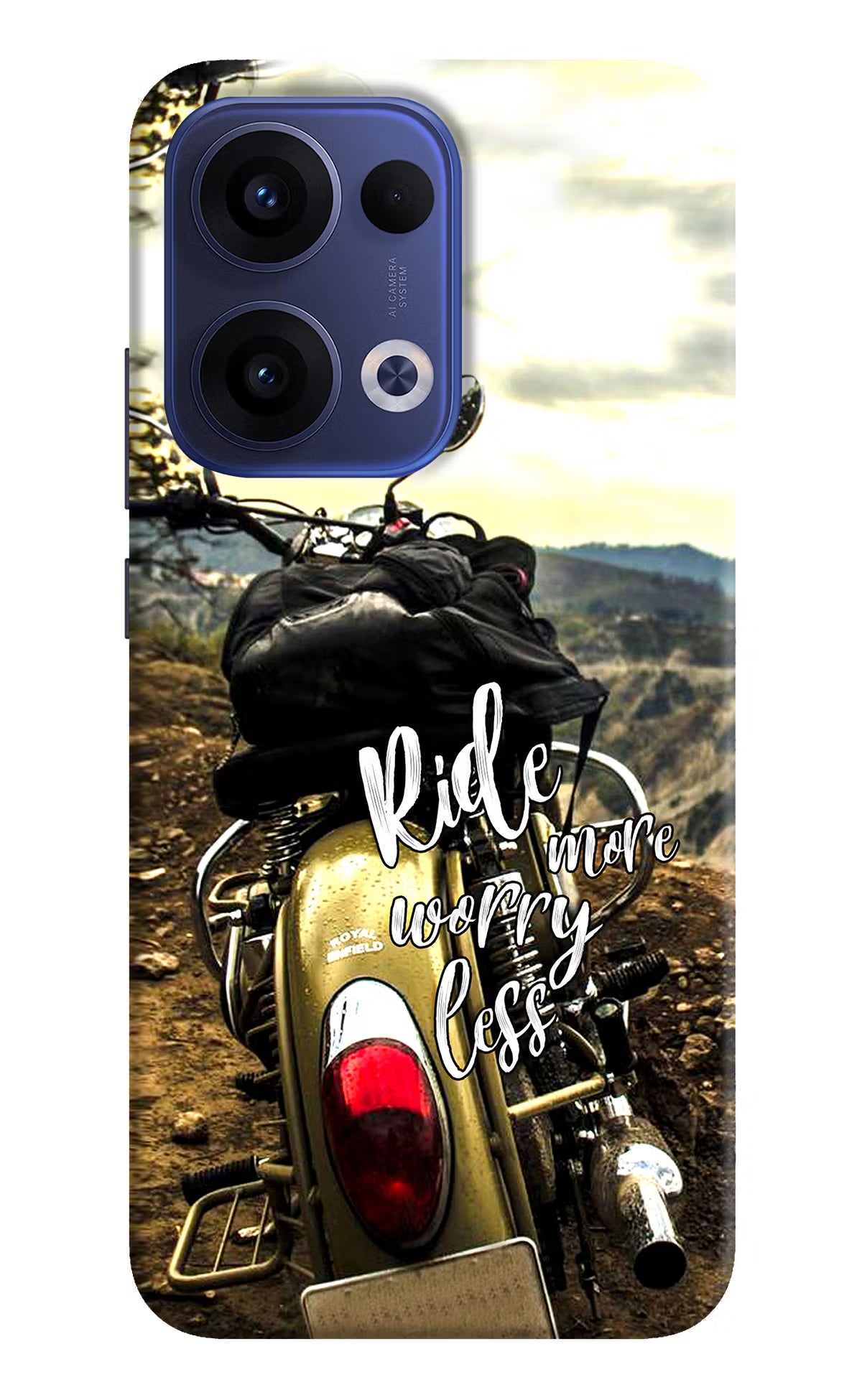 Ride More Worry Less Oppo Reno13 5G Hard Case Back Cover by Casekaro