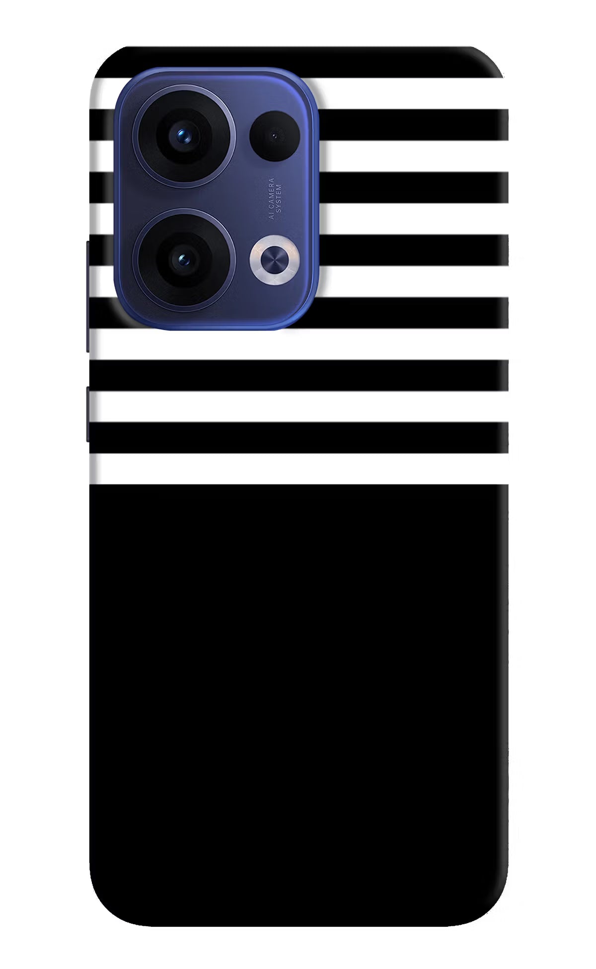 Black and White Print Oppo Reno13 5G Hard Case Back Cover by Casekaro