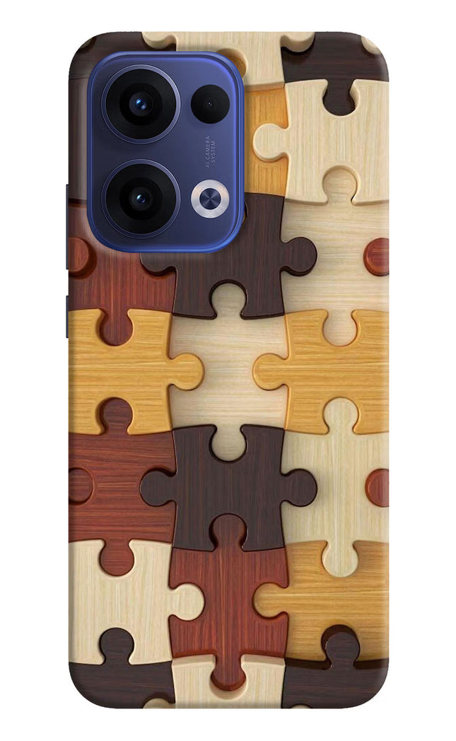 Wooden Puzzle Oppo Reno13 5G Hard Case Back Cover by Casekaro