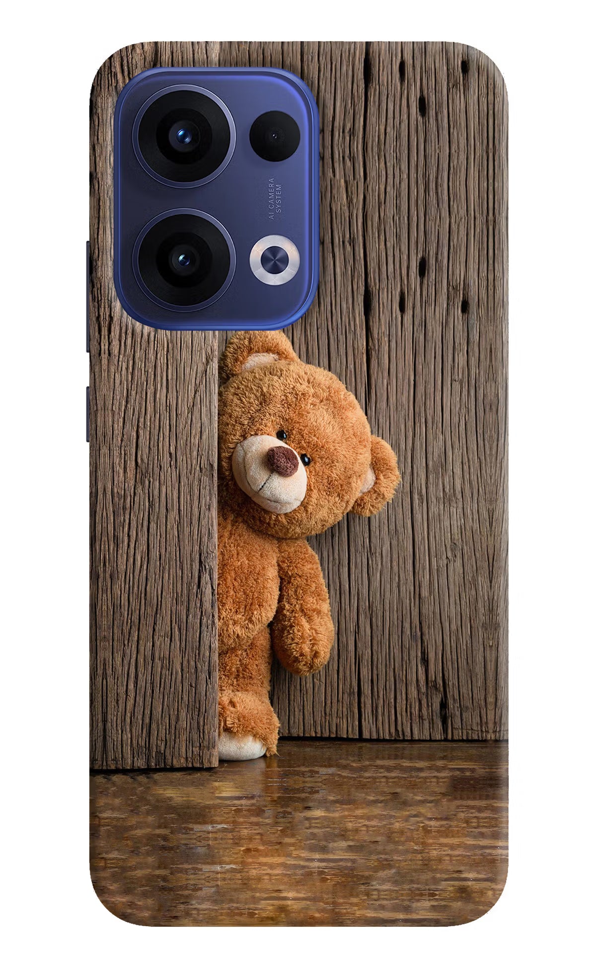 Teddy Wooden Oppo Reno13 5G Hard Case Back Cover by Casekaro