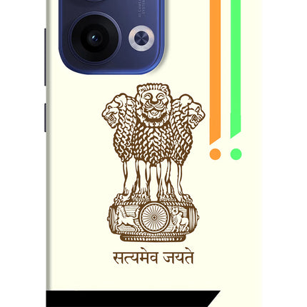 Satyamev Jayate Brown Logo Oppo Reno13 5G Hard Case Back Cover by Casekaro