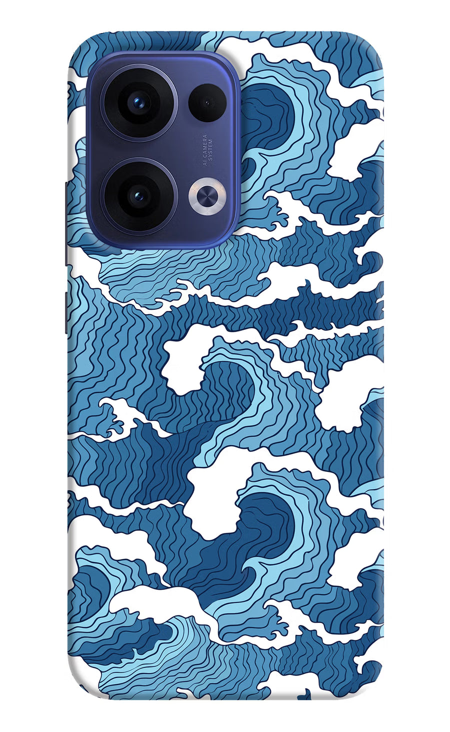 Blue Waves Oppo Reno13 5G Back Cover, Hard case