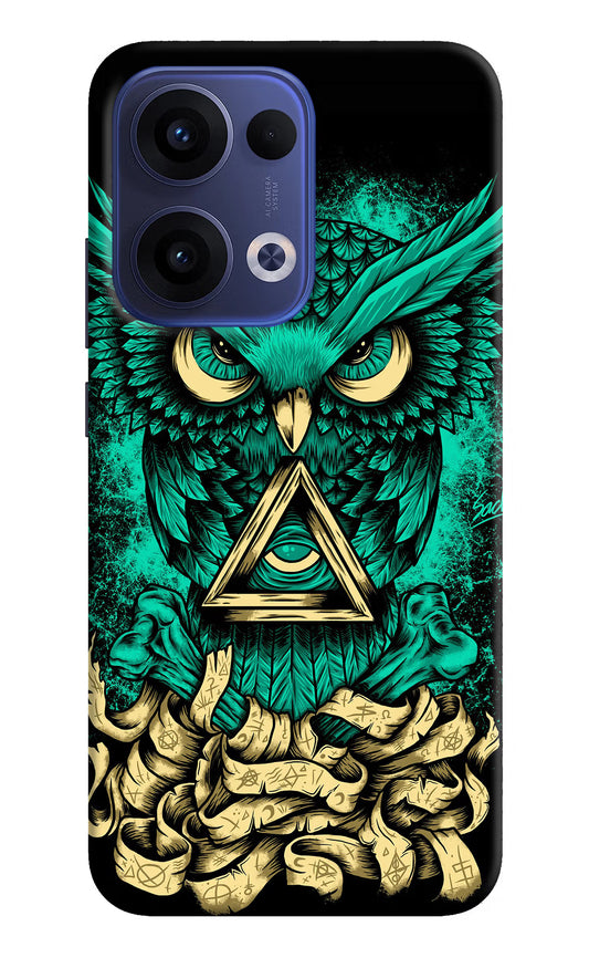 Green Owl Oppo Reno13 5G Hard Case Back Cover by Casekaro