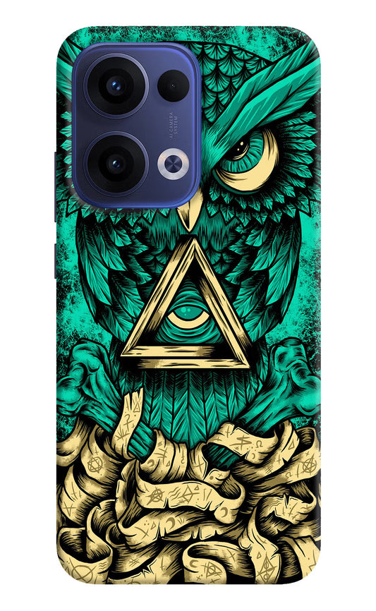 Green Owl Oppo Reno13 5G Hard Case Back Cover by Casekaro