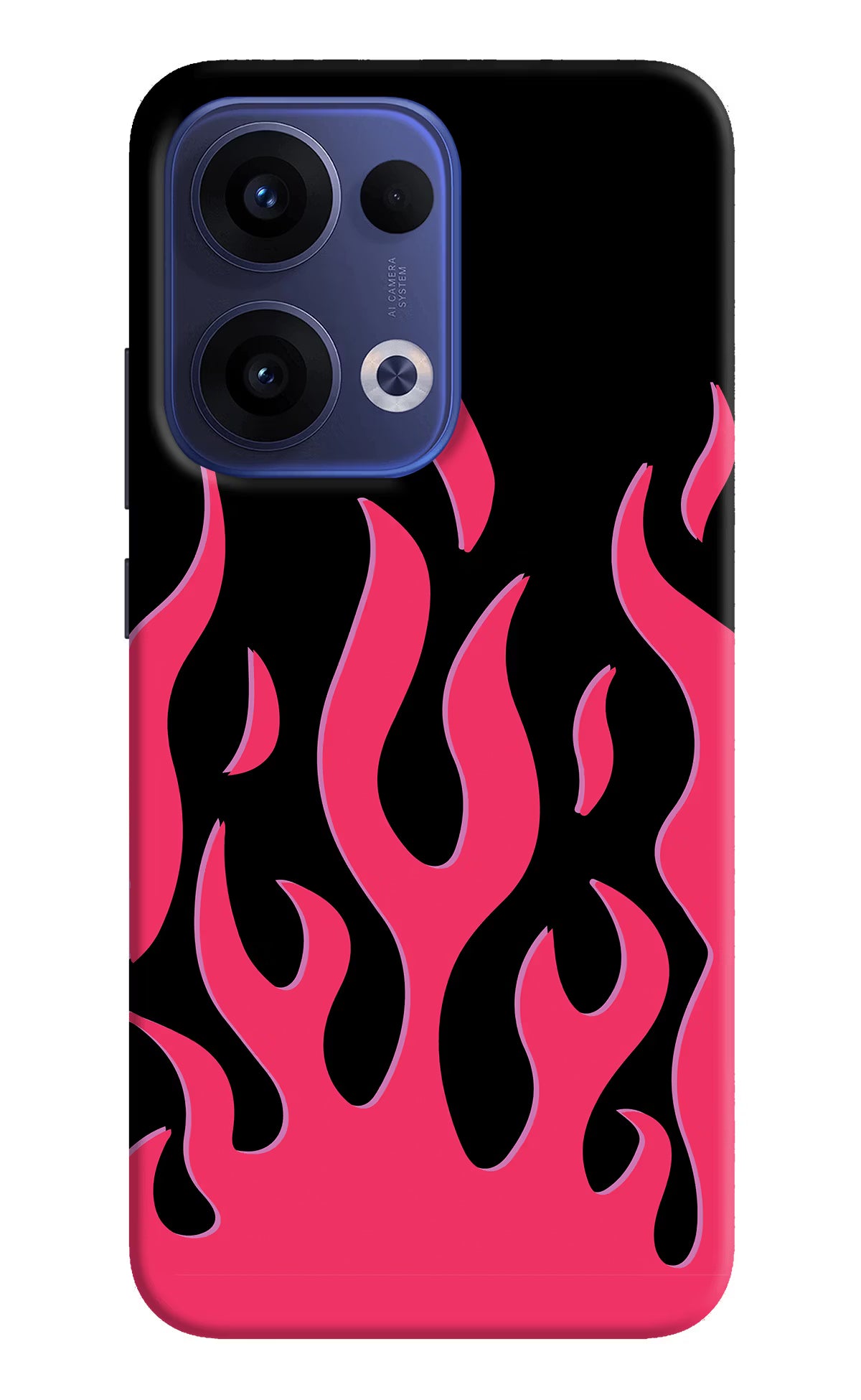 Fire Flames Oppo Reno13 5G Hard Case Back Cover by Casekaro