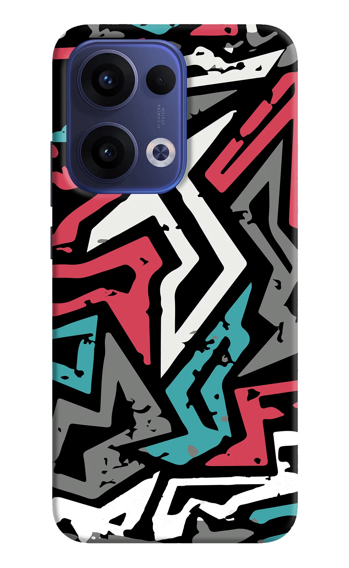 Geometric Graffiti Oppo Reno13 5G Hard Case Back Cover by Casekaro