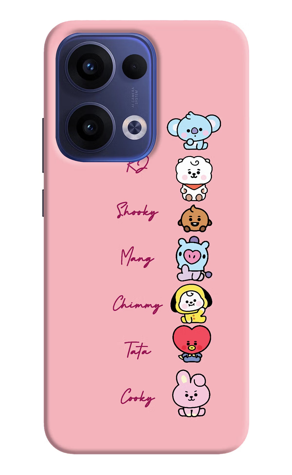 BTS names Oppo Reno13 5G Hard Case Back Cover by Casekaro