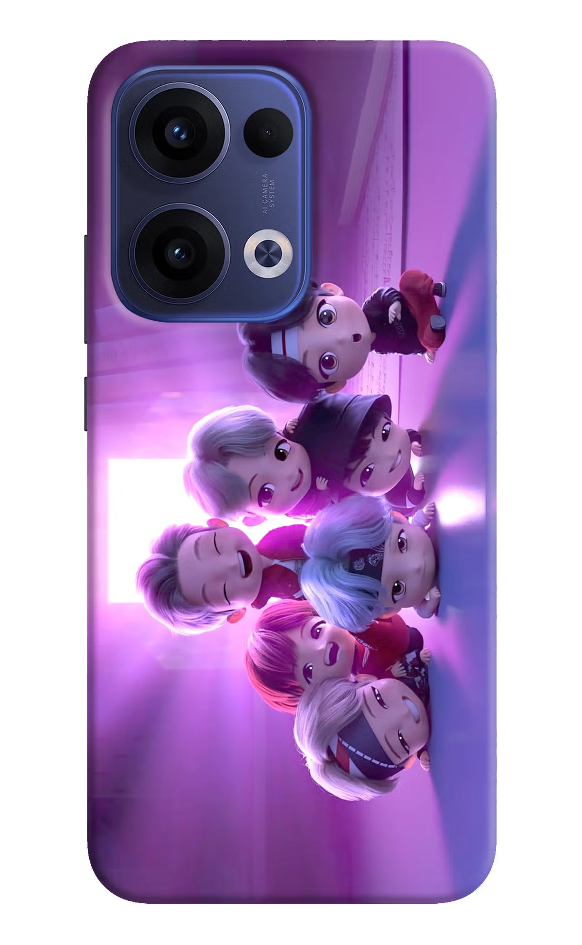 BTS Chibi Oppo Reno13 5G Hard Case Back Cover by Casekaro