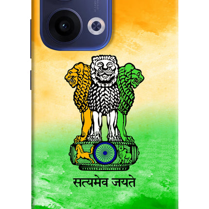 Satyamev Jayate Flag Oppo Reno13 5G Hard Case Back Cover by Casekaro