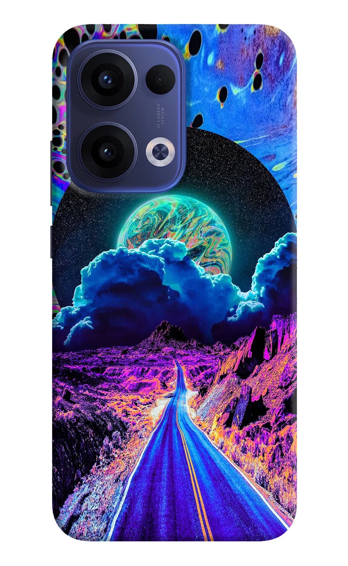 Psychedelic Painting Oppo Reno13 5G Hard Case Back Cover by Casekaro