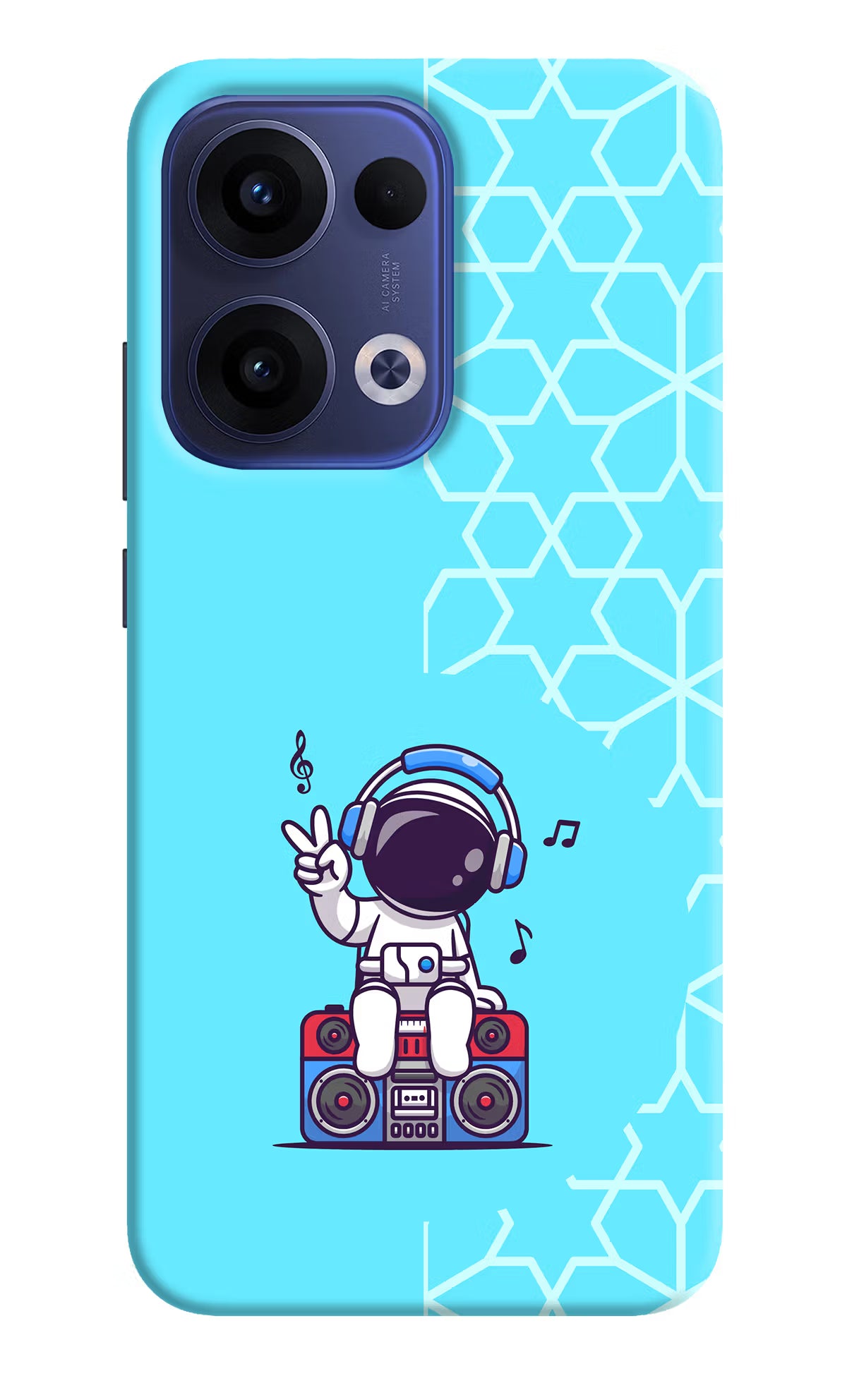 Cute Astronaut Chilling Oppo Reno13 5G Hard Case Back Cover by Casekaro