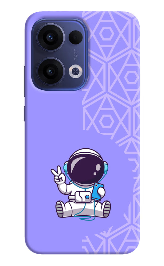 Cute Astronaut Chilling Oppo Reno13 5G Hard Case Back Cover by Casekaro