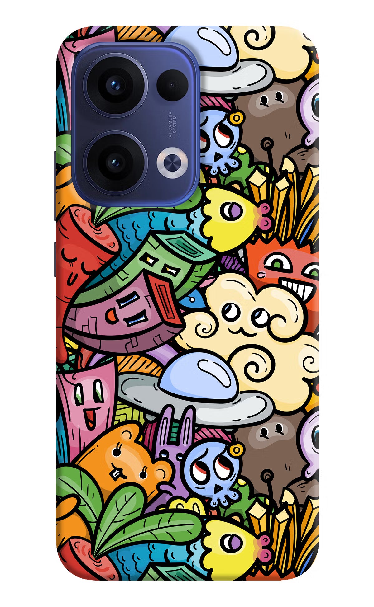 Veggie Doodle Oppo Reno13 5G Hard Case Back Cover by Casekaro