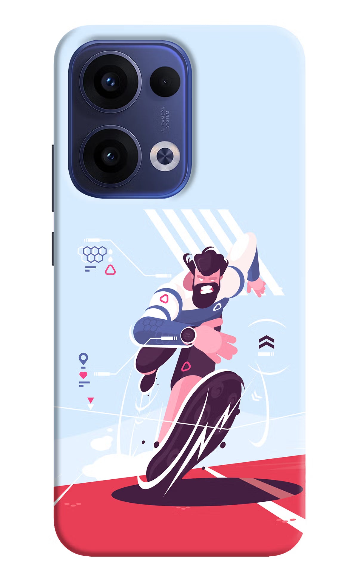Run Pro Oppo Reno13 5G Hard Case Back Cover by Casekaro