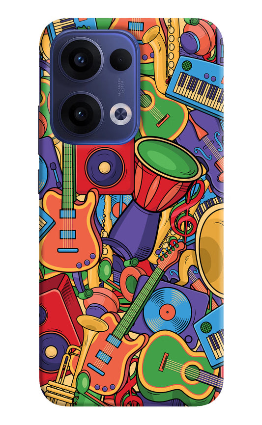 Music Instrument Doodle Oppo Reno13 5G Hard Case Back Cover by Casekaro