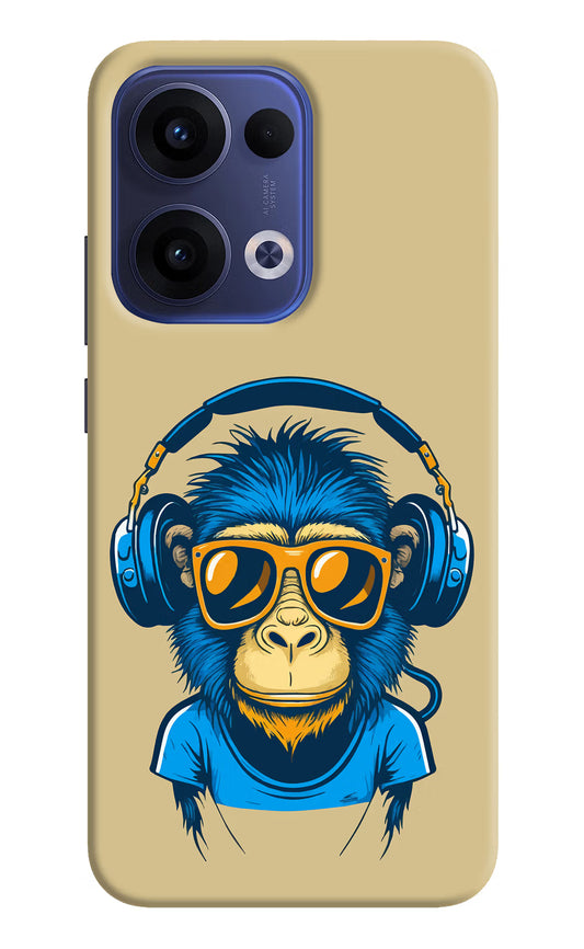 Monkey Headphone Oppo Reno13 5G Hard Case Back Cover by Casekaro