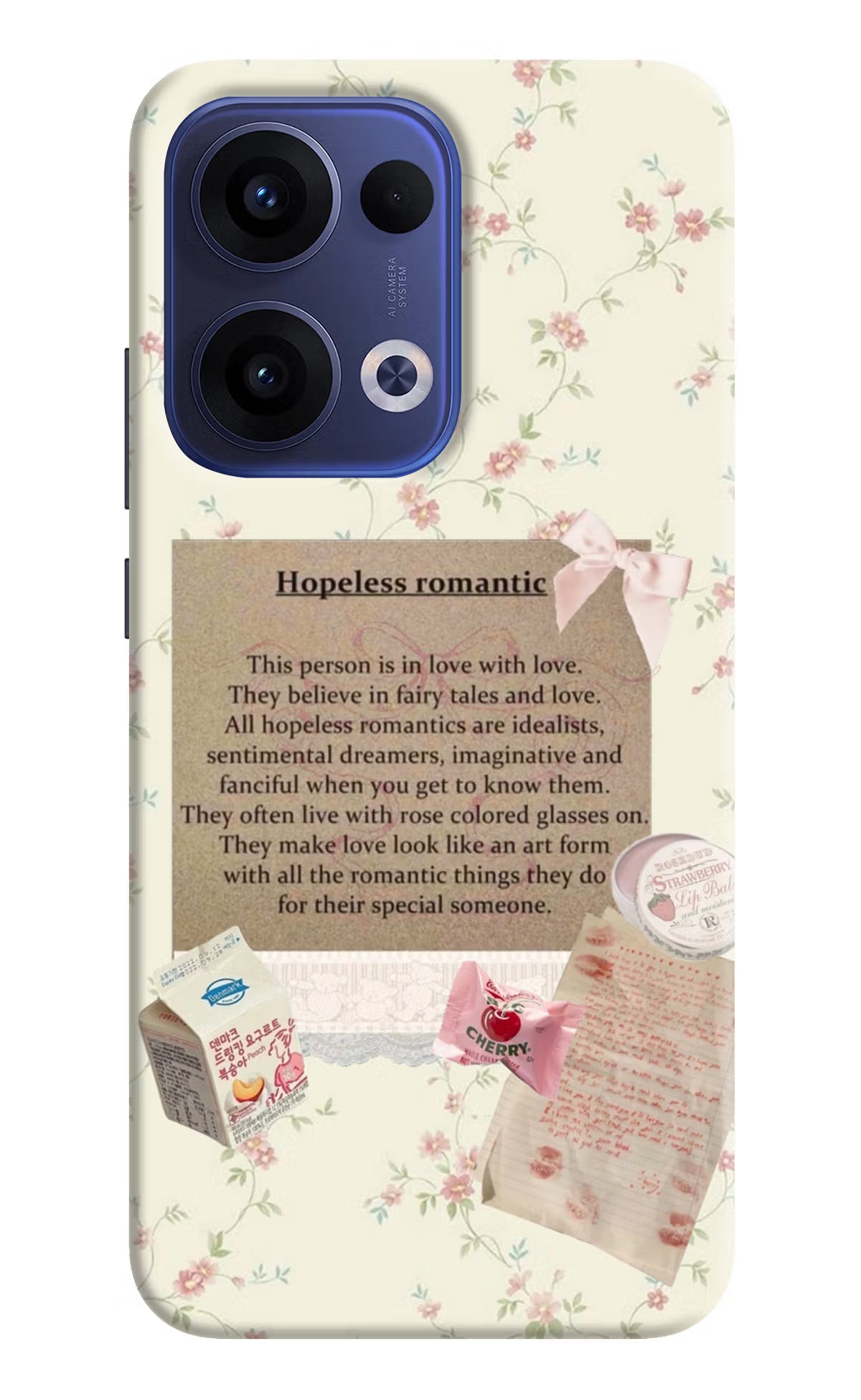 Hopeless Romantic Oppo Reno13 5G Hard Case Back Cover by Casekaro