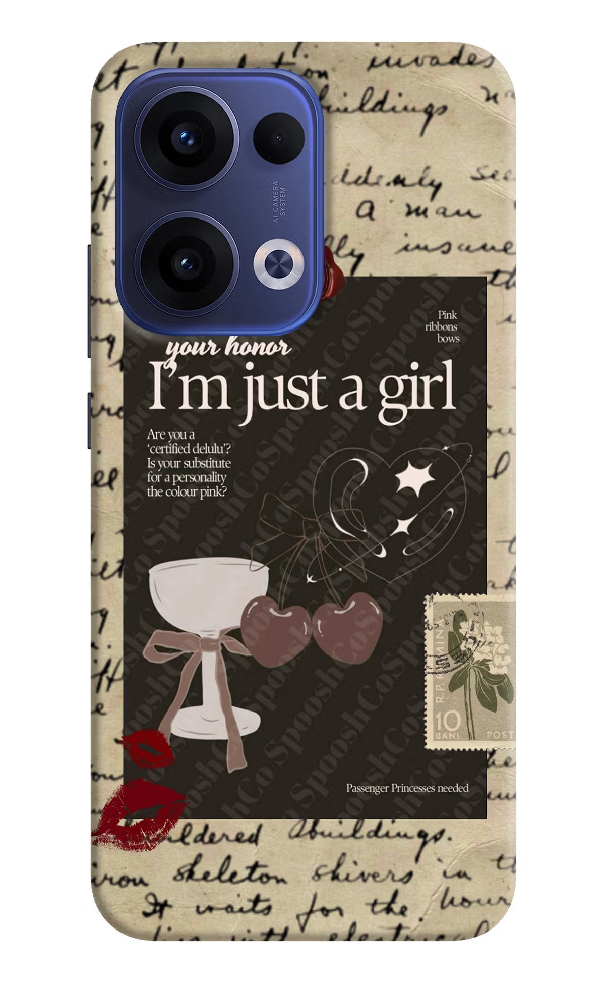 I am just a girl Oppo Reno13 5G Hard Case Back Cover by Casekaro