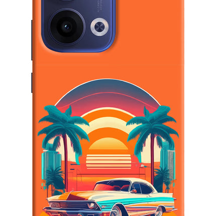 Palm Drive 80s Oppo Reno13 5G Hard Case Back Cover by Casekaro