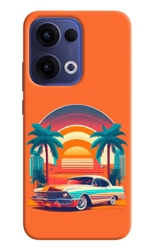 Palm Drive 80s Oppo Reno13 5G Hard Case Back Cover by Casekaro