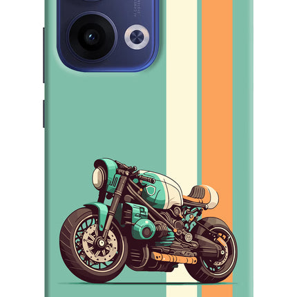 Striped Moto Drift Oppo Reno13 5G Hard Case Back Cover by Casekaro