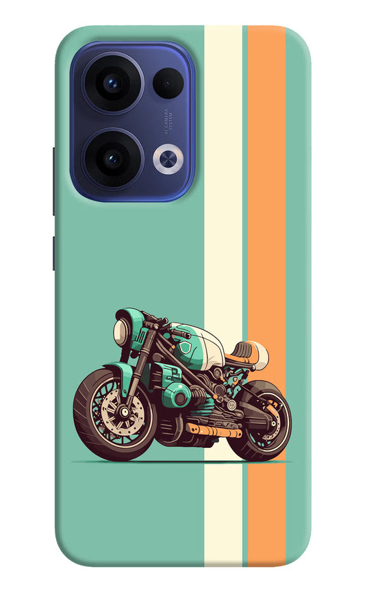 Striped Moto Drift Oppo Reno13 5G Hard Case Back Cover by Casekaro