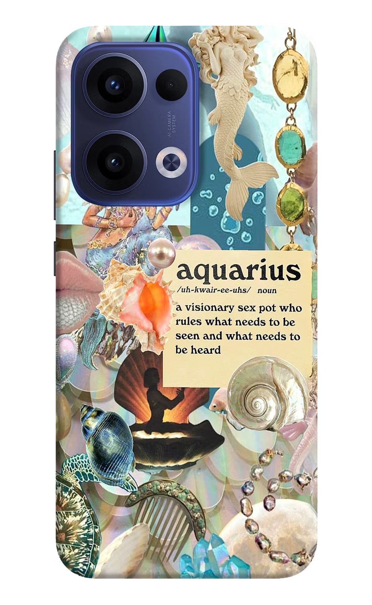 Aquarius Zodiac Oppo Reno13 5G Hard Case Back Cover by Casekaro