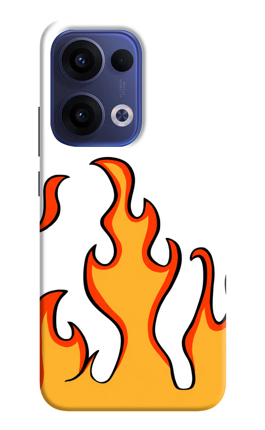 Fired Up – White Oppo Reno13 5G Hard Case Back Cover by Casekaro