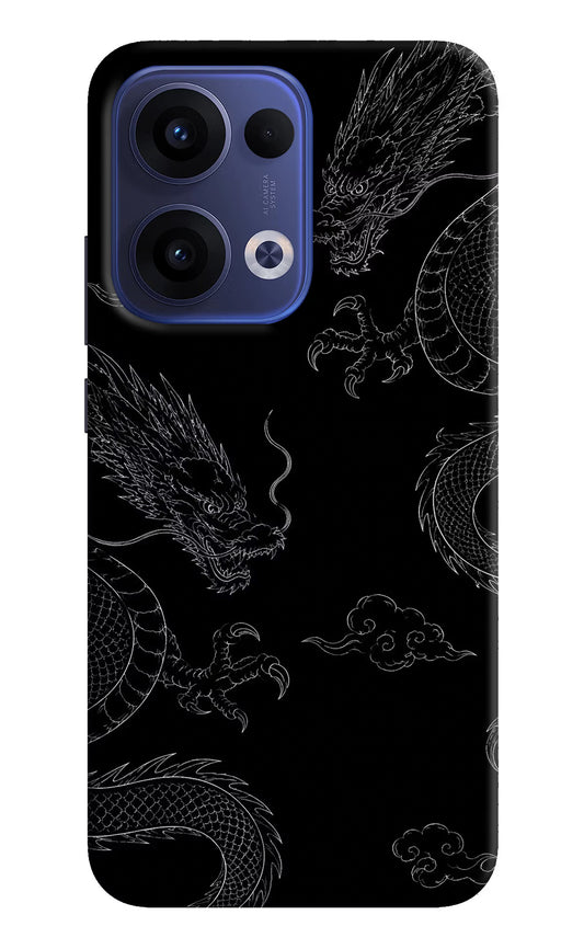 Twin Dragons Oppo Reno13 5G Hard Case Back Cover by Casekaro
