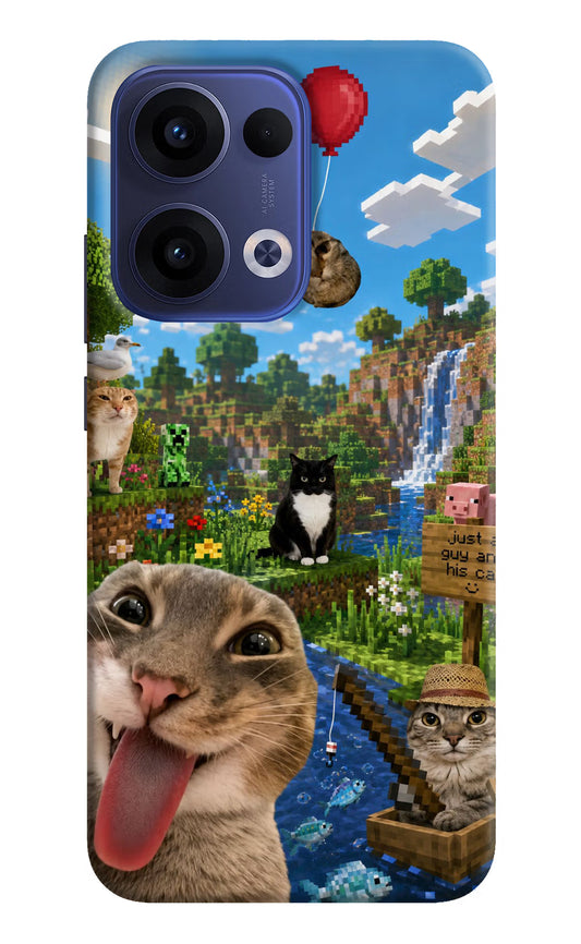 Minecraft Cat Chaos Oppo Reno13 5G Hard Case Back Cover by Casekaro