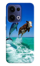 Dolphin vs Cow Oppo Reno13 5G Hard Case Back Cover by Casekaro