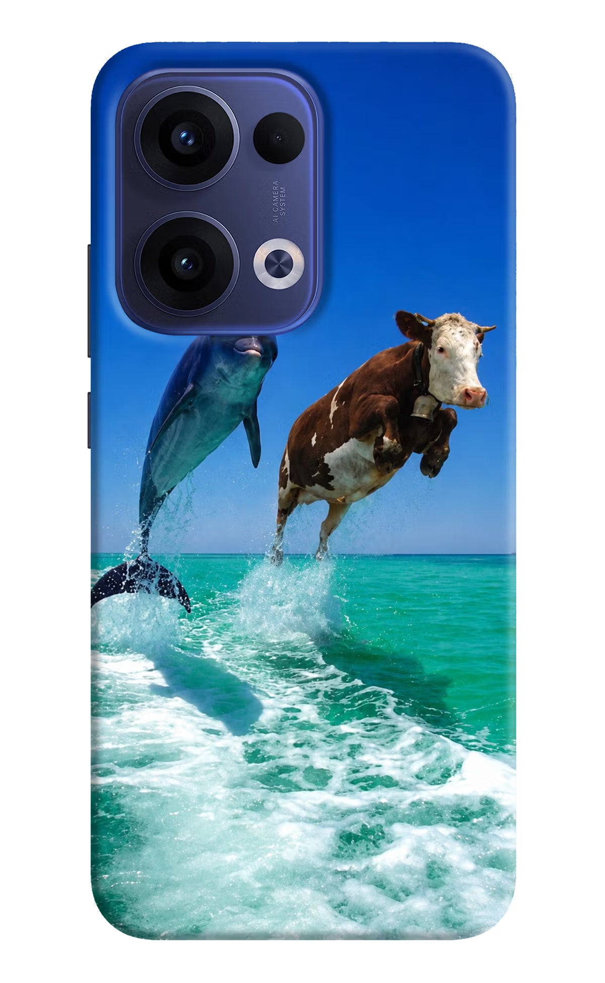 Dolphin vs Cow Oppo Reno13 5G Back Cover