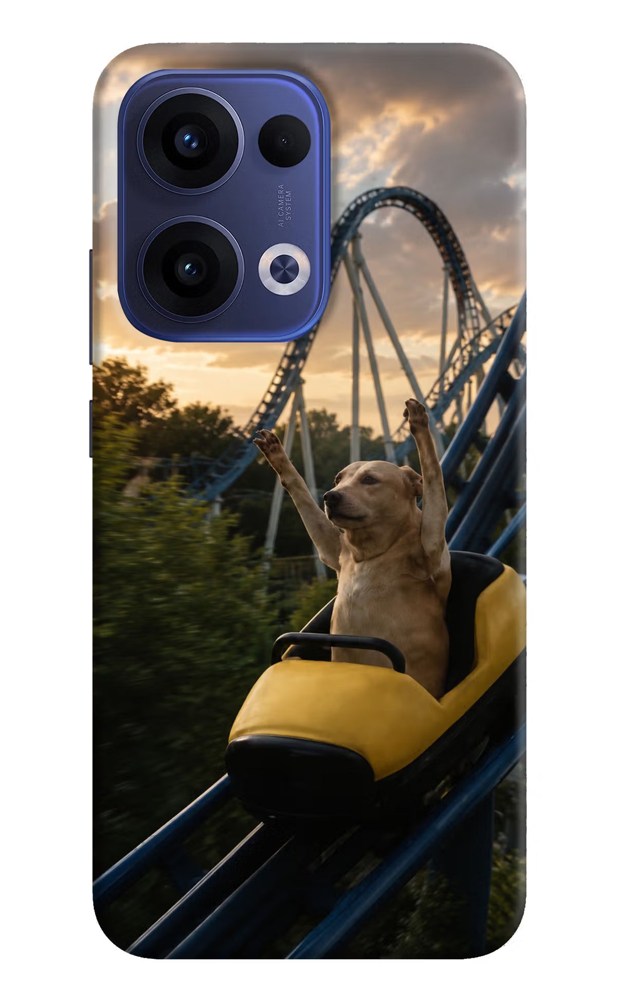 Rollercoaster Dog Oppo Reno13 5G Back Cover