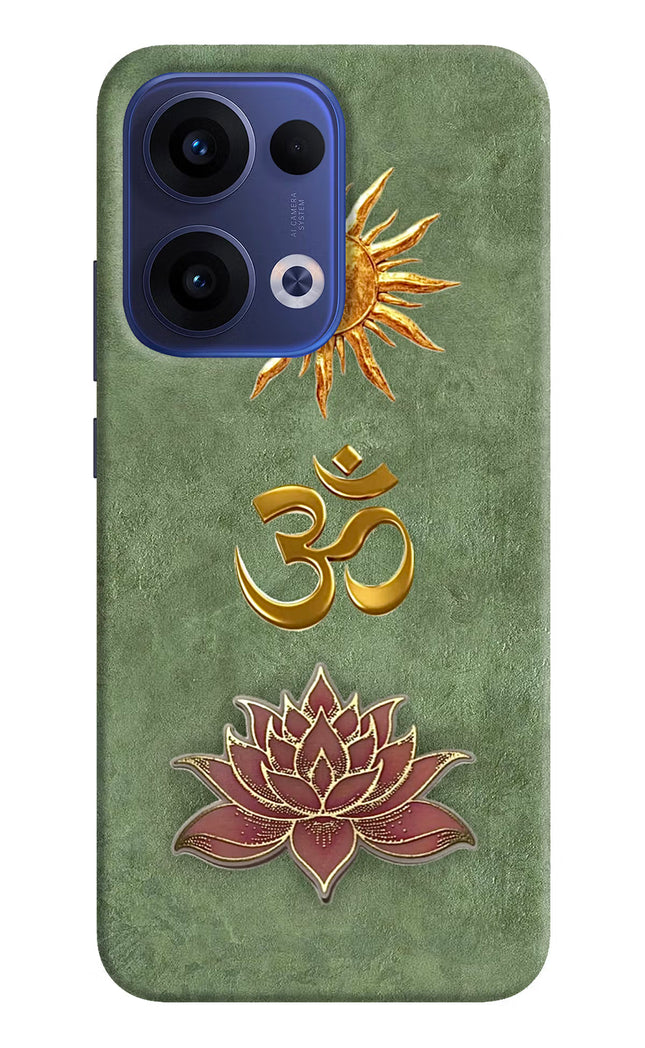 Om & Lotus Oppo Reno13 5G Hard Case Back Cover by Casekaro