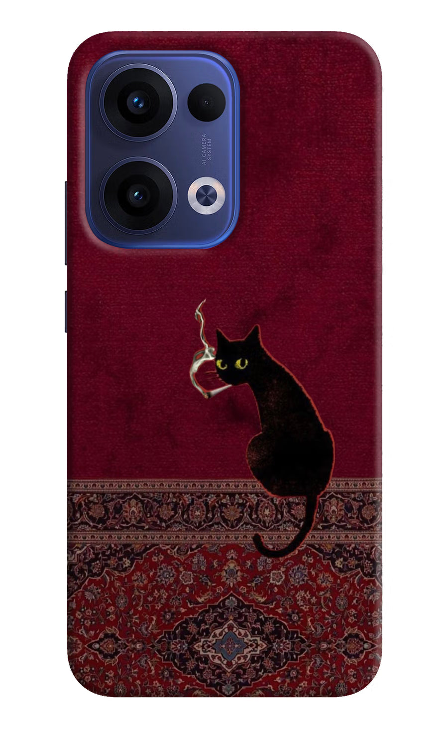 Midnight Cat Oppo Reno13 5G Back Cover, Hard case
