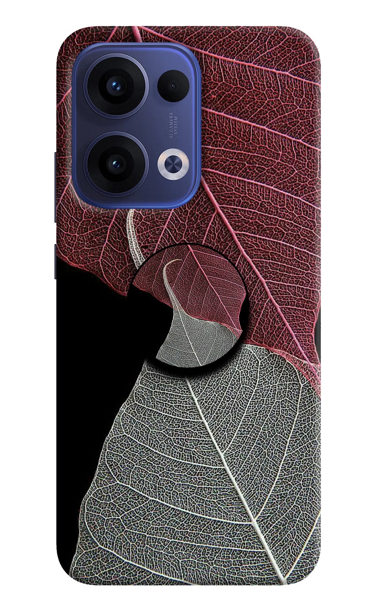 Leaf Pattern Oppo Reno13 5G Pop Case by Casekaro