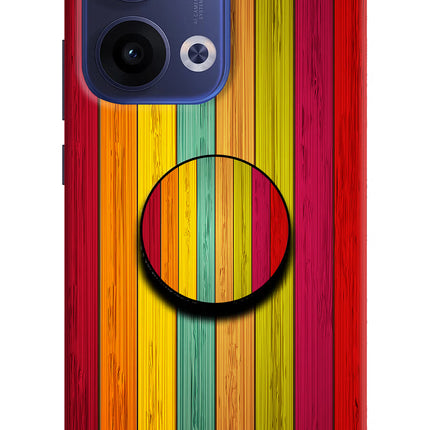 Multicolor Wooden Oppo Reno13 5G Pop Case by Casekaro