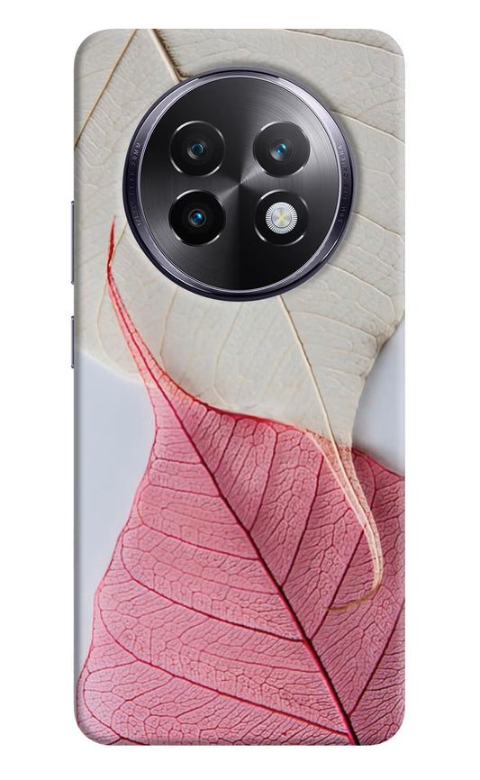 White Pink Leaf Realme 13 Plus 5G Back Cover