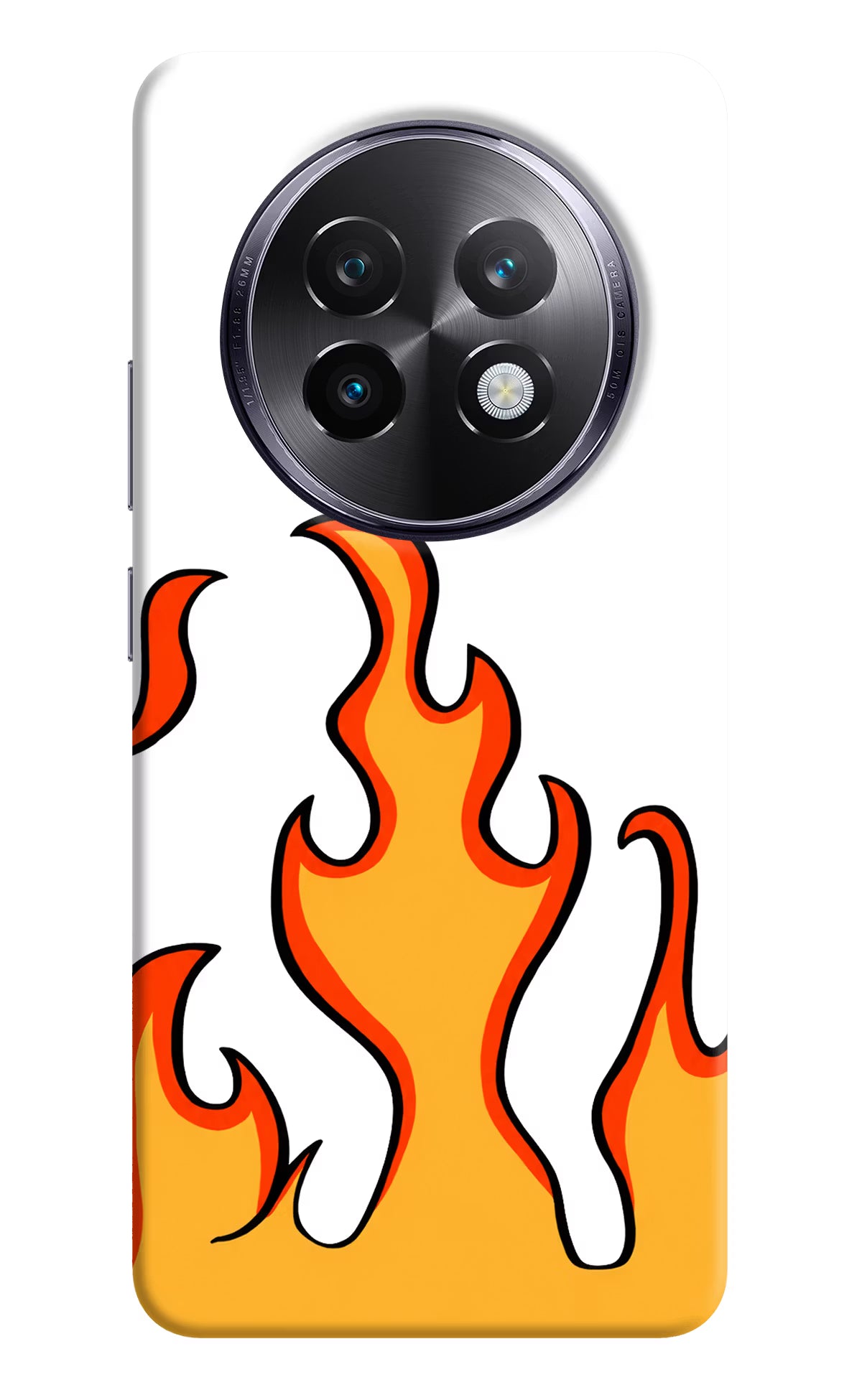 Fired Up – White Realme 13 Plus 5G Hard Case Back Cover by Casekaro