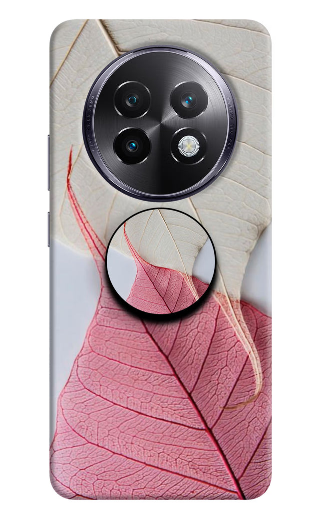 White Pink Leaf Realme 13 Plus 5G Pop Case
