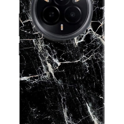 Black Marble Texture Realme 14 Pro 5G Hard Case Back Cover by Casekaro