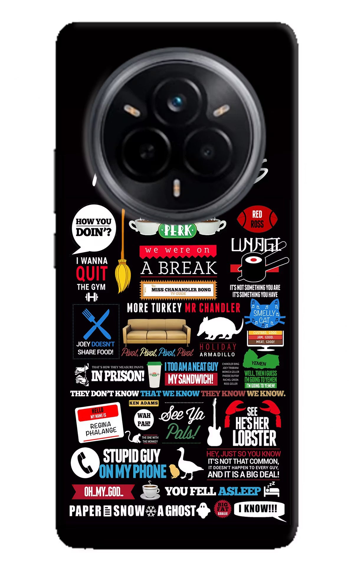 FRIENDS Realme 14 Pro 5G Hard Case Back Cover by Casekaro