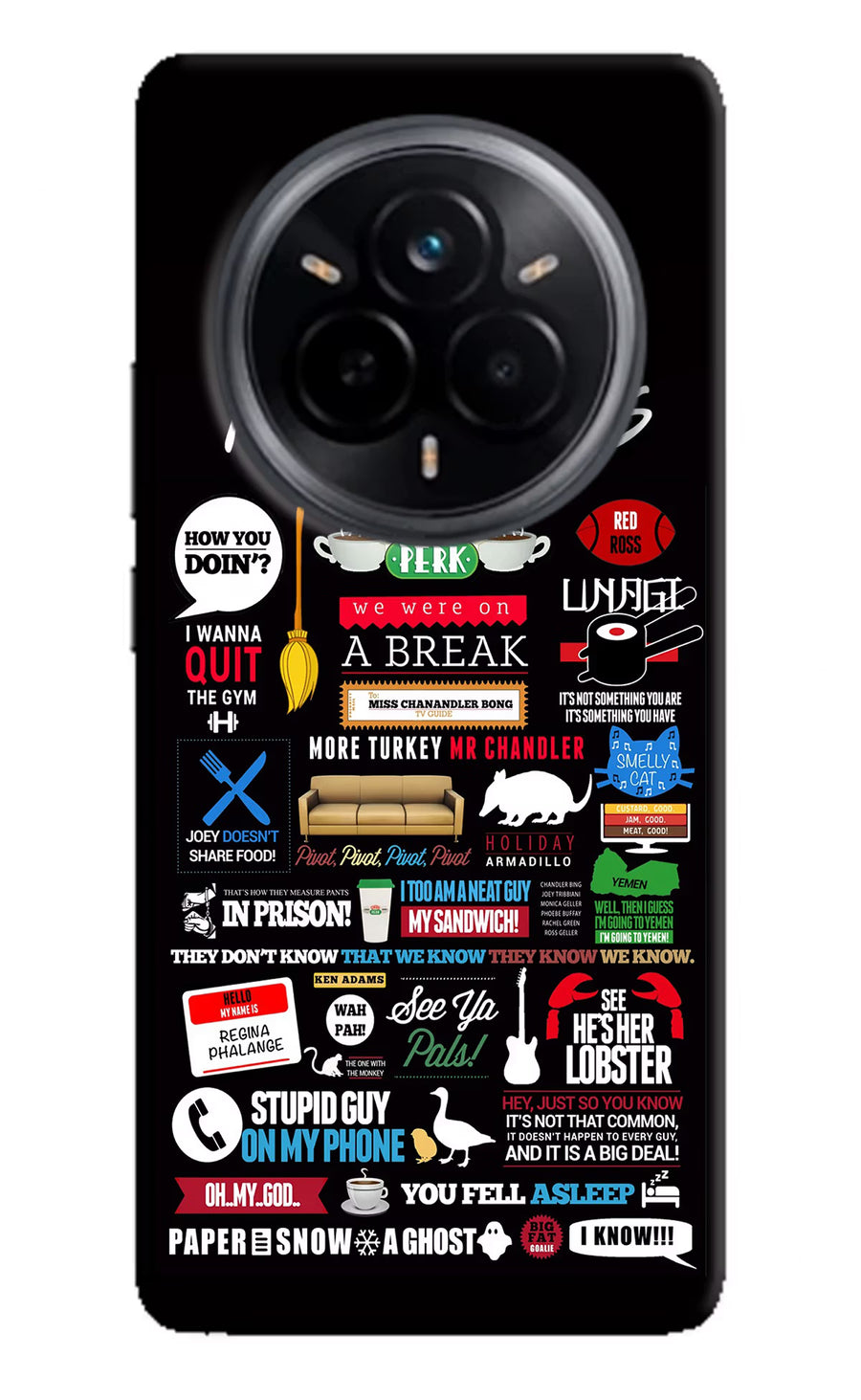 FRIENDS Realme 14 Pro 5G Back Cover, Hard case