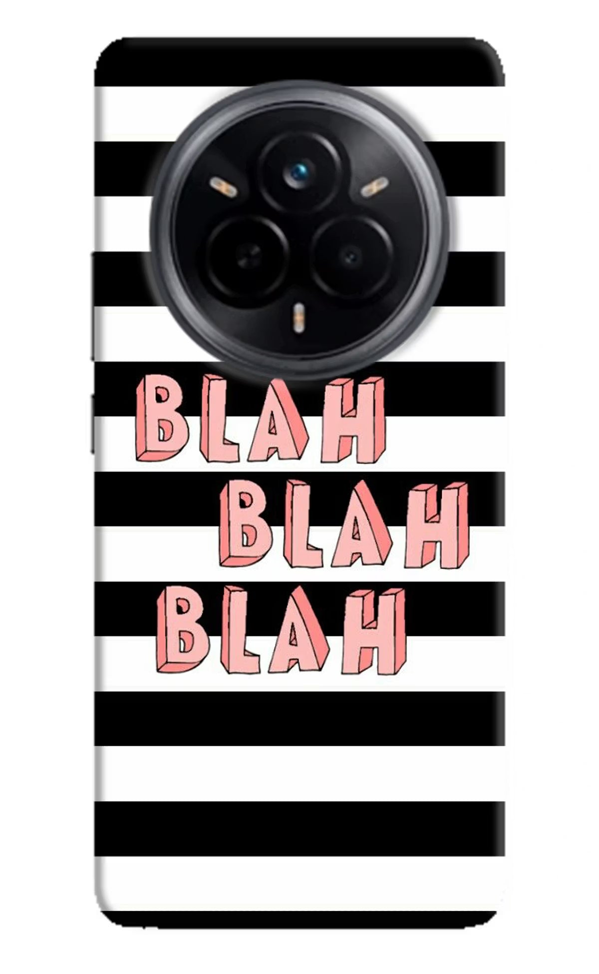 Blah Blah Blah Realme 14 Pro 5G Hard Case Back Cover by Casekaro