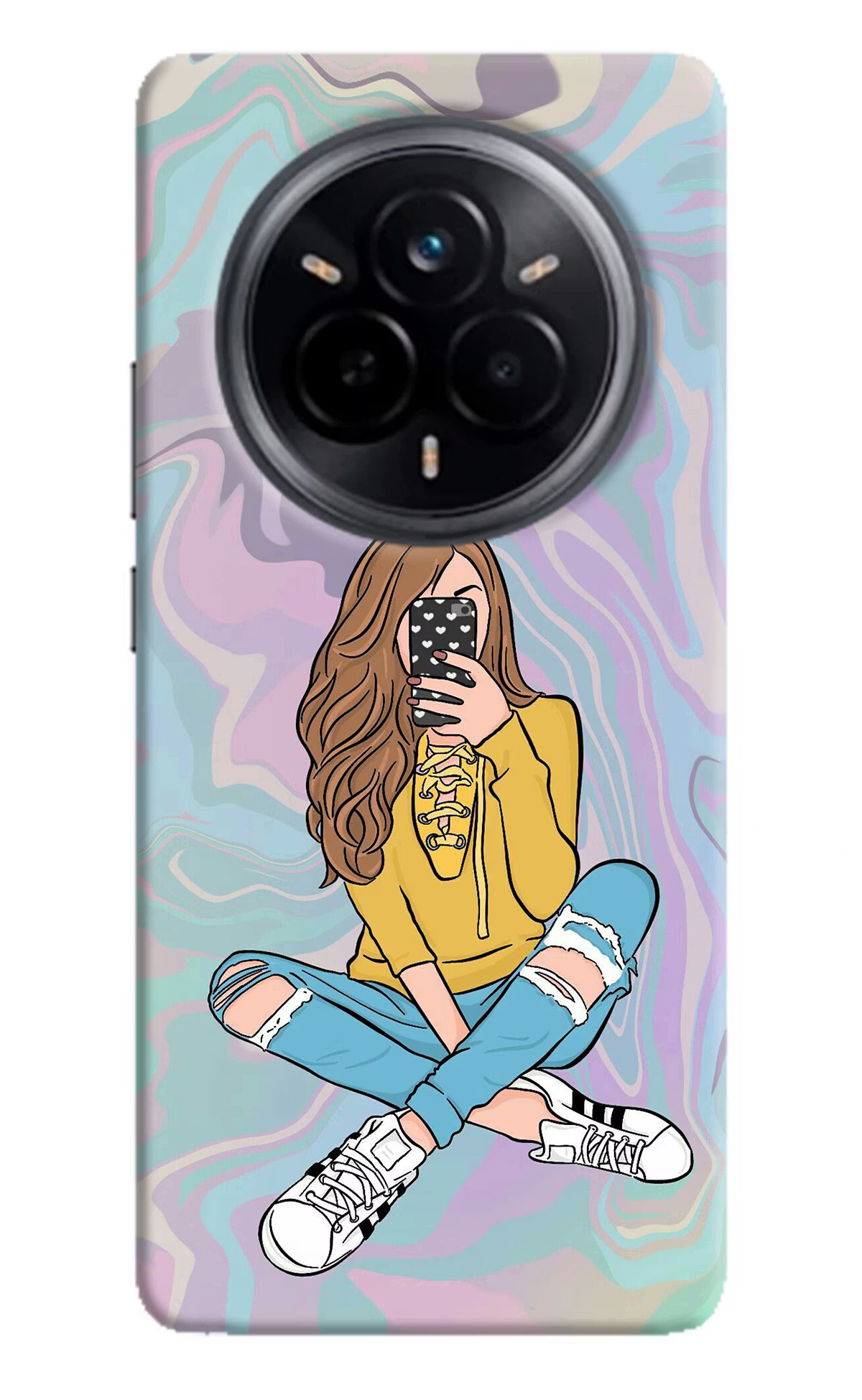 Selfie Girl Realme 14 Pro 5G Hard Case Back Cover by Casekaro